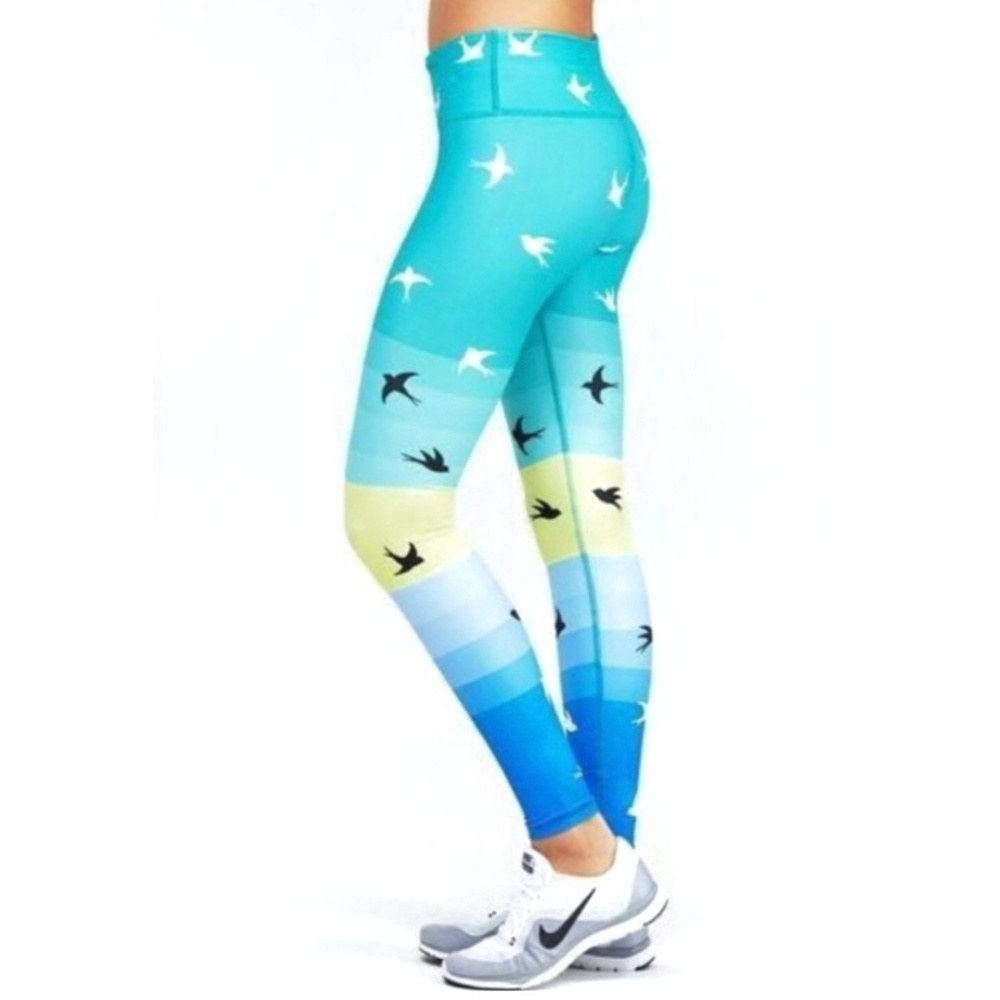 Noli Yoga Mint Birds Athletic  Legging XS